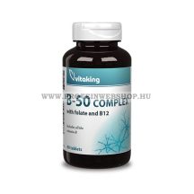   VitaKing B-50 komplex foláttal és B12 vitaminnal 60 tabletta