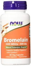 NOW Bromelain 500 mg 2400 GDU/g 60 kapszula