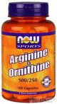 NOW Arginine & Ornithine 500/250 100 kapszula