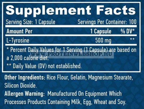 Haya Labs L-Tyrosine 500mg 100 kapszula 