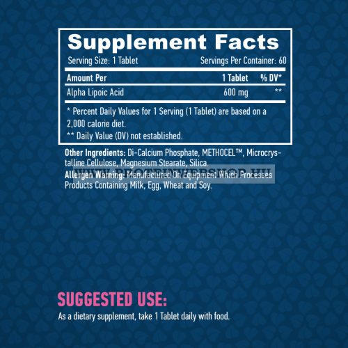 Haya Labs Alpha Lipoic Acid 600mg 60 tabletta