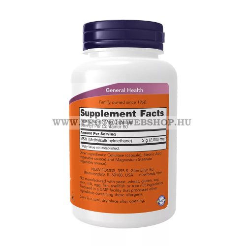 NOW MSM 1000 mg 120 veg kapszula 