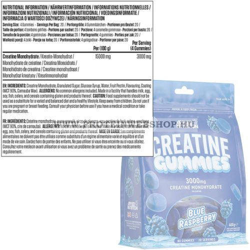 Applied Nutrition Kreatin-monohidrát gumicukor (20 adag)