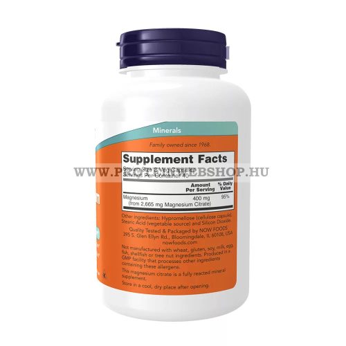 NOW Magnesium Citrate 120 veg kapszula 