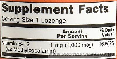 Methyl B-12 1,000 mcg 100 tabletta