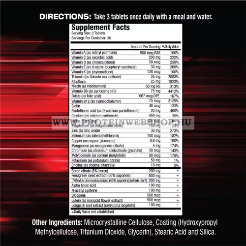 MuscleMeds Vitamin-T - Tesztoszteronfokozó multivitamin 90 tabletta