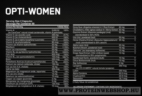 Optimum Nutrition Opti - Women 60 kapszula
