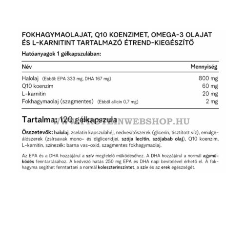 Vitaking Cardiolic Formula 120 gélkapszula