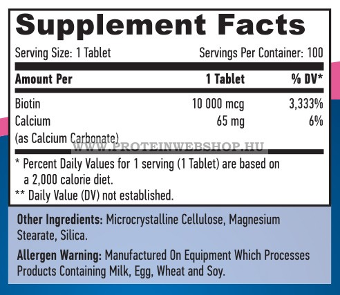 Haya Labs Biotin Maximum Strength 10.000 mcg 100 tabletta