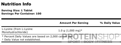 NOW L-Lysine 1000 mg 100 tabletta