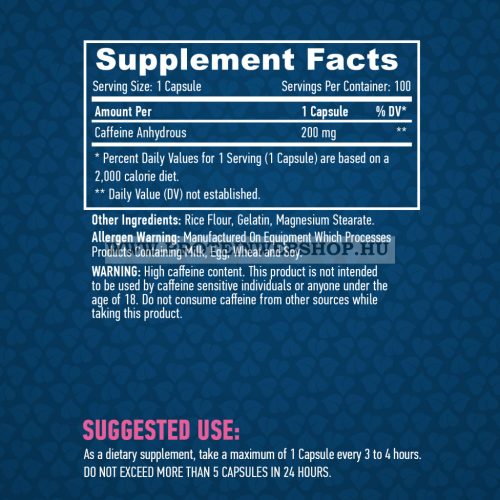 Haya Labs Caffein 200mg 100 kapszula