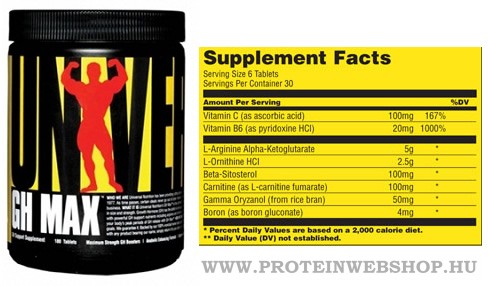 Universal Nutrition GH Max 180 tabletta