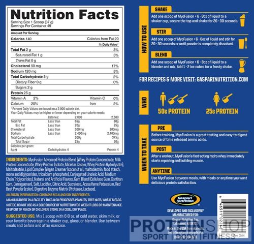 Gaspari Nutrition Myofusion Advanced Protein 500g