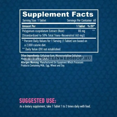 Haya Labs - Resveratrol 40mg 60 tabletta